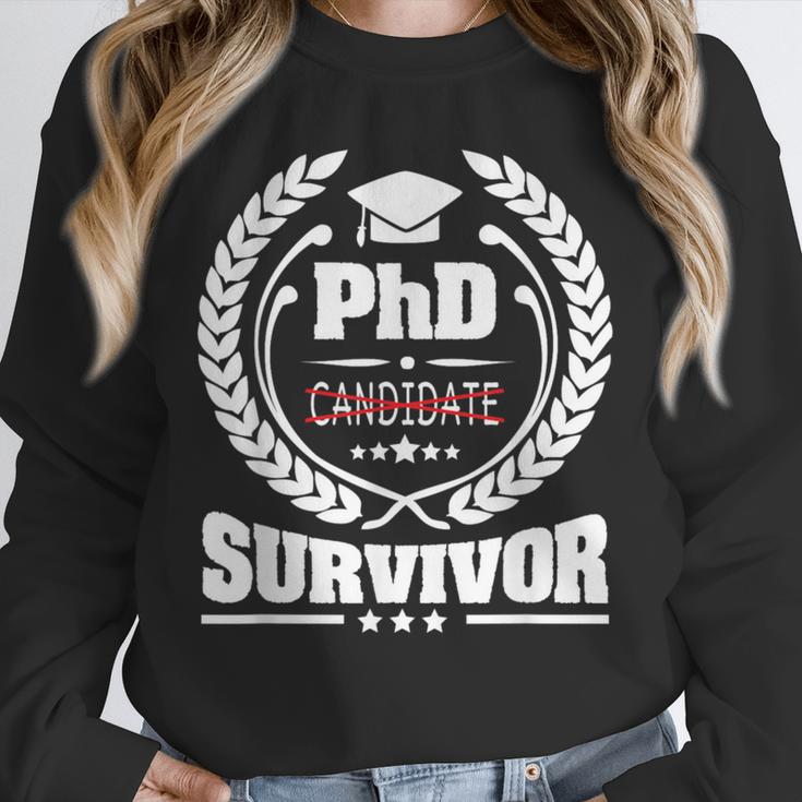 PhD Survivor Doctorate Graduate Shirt Graduation Unisex Sweatshirt