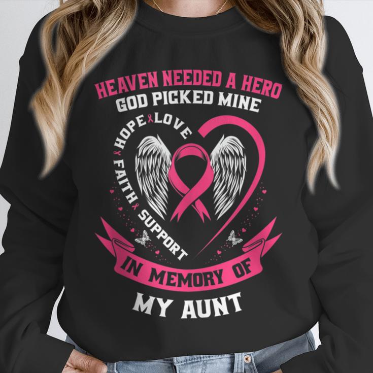 Pink In Memory Of Loving Aunt Breast Cancer Memorial Unisex Sweatshirt Pink In Memory Of Loving Aunt Breast Cancer Memorial Unisex Sweatshirt