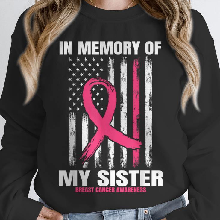 Pink In Memory Of Sister Breast Cancer Awareness Flag Shirts Unisex Sweatshirt Pink In Memory Of Sister Breast Cancer Awareness Flag Shirts Unisex Sweatshirt