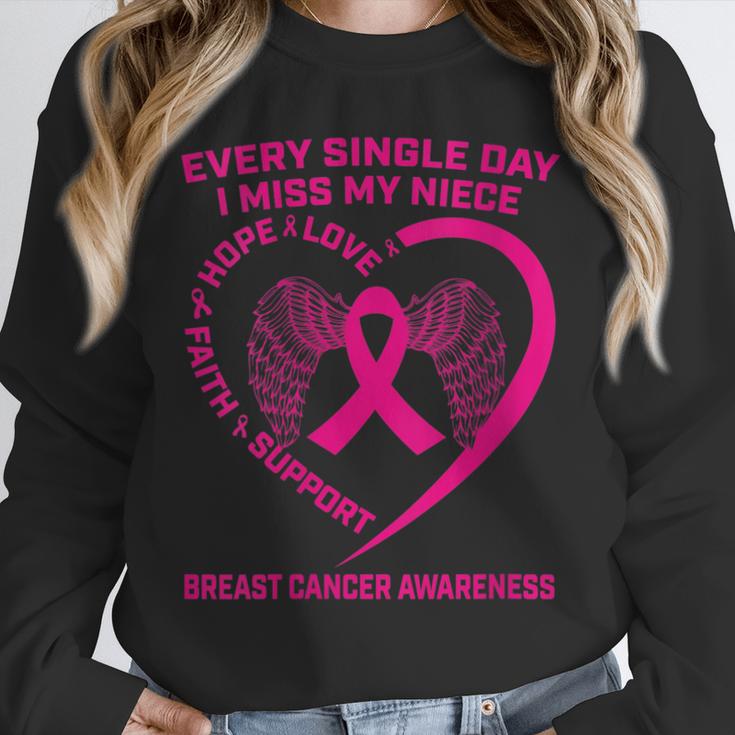 Pink Ribbon In Memory Of My Niece Breast Cancer Awareness Unisex Sweatshirt
