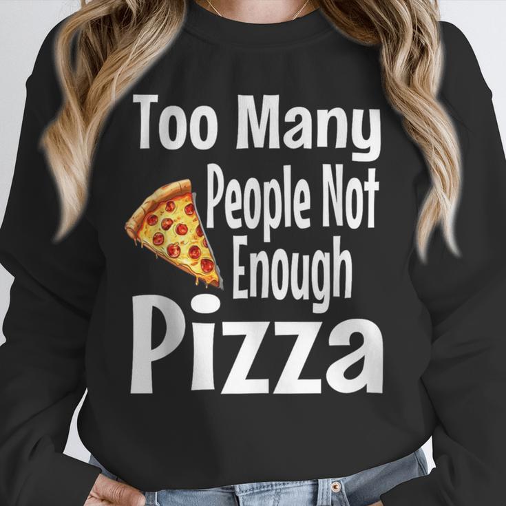 Pizza Lover Saying Introvert Anti Social Humor Foodie Unisex Sweatshirt
