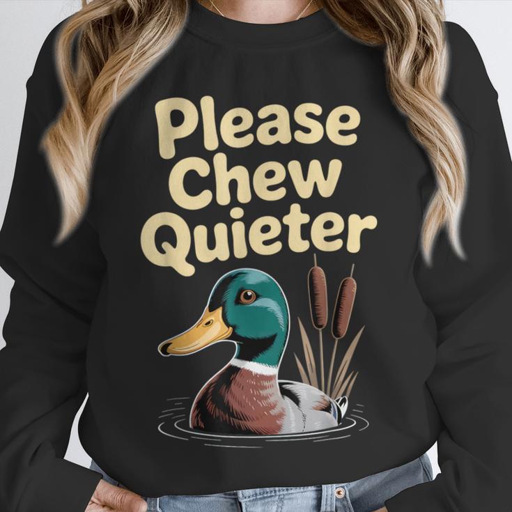 Please Chew Quieter Introvert Duck Lover Unisex Sweatshirt Please Chew Quieter Introvert Duck Lover Unisex Sweatshirt