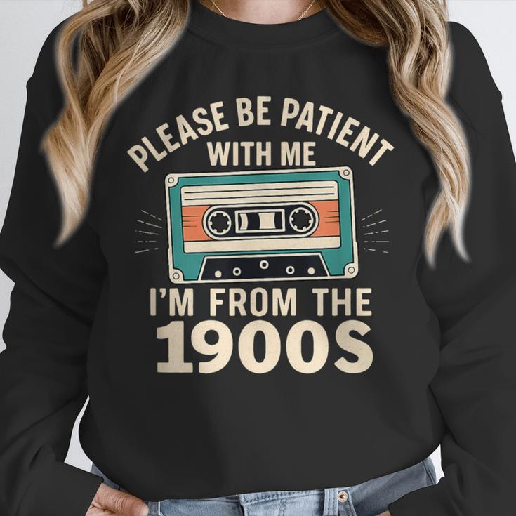 Please Patient I'm From The 1900s Retro Cassette Humor Unisex Sweatshirt