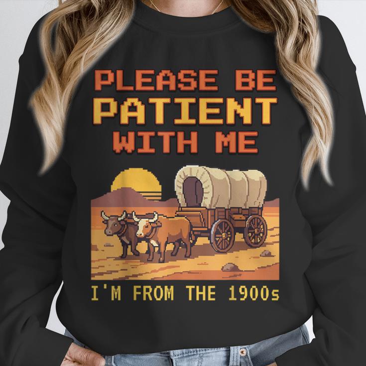 Please Be Patient I'm From The 1900s Retro Pixel Art Unisex Sweatshirt