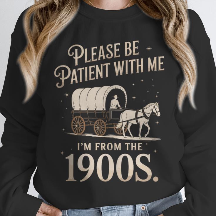 Please Be Patient With Me I'm From The 1900s Retro Western Unisex Sweatshirt