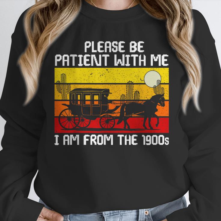 Please Be Patient With Me I'm From The 1900s Vintage Sun Set Unisex Sweatshirt