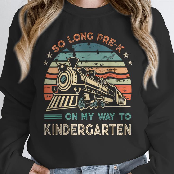 Pre-k Graduation To Kindergarten Retro Vintage Train Kids Unisex Sweatshirt