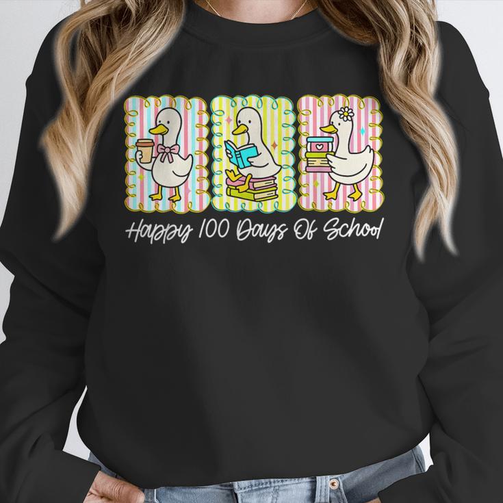 Preppy 100 Days Of School Goose Coffee Books Teacher Life Unisex Sweatshirt Preppy 100 Days Of School Goose Coffee Books Teacher Life Unisex Sweatshirt