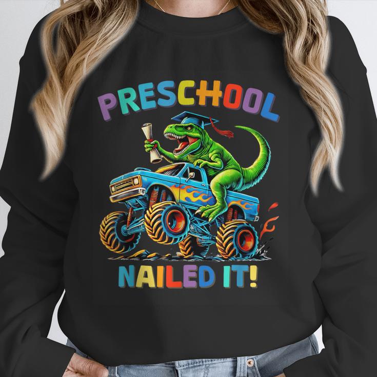 Preschool Graduation Monster Truck Dinosaur Boys Dino Tee Unisex Sweatshirt