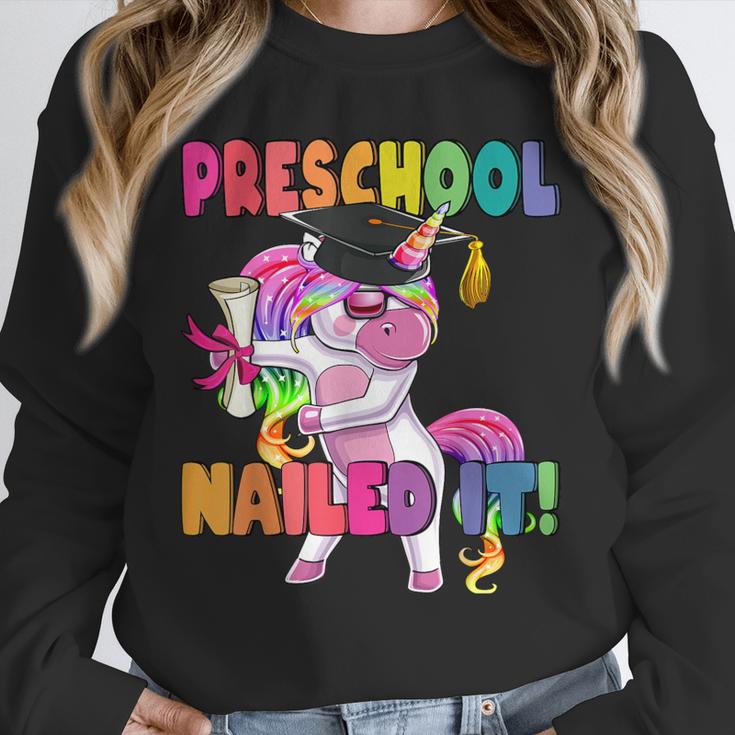 Preschool Nailed It Flossing Unicorn Graduation Shirt Unisex Sweatshirt