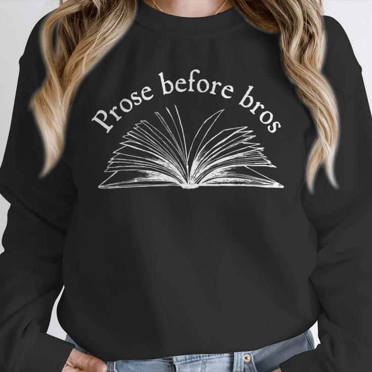 Prose Before Bros Book Lover Literary Reading Unisex Sweatshirt Prose Before Bros Book Lover Literary Reading Unisex Sweatshirt
