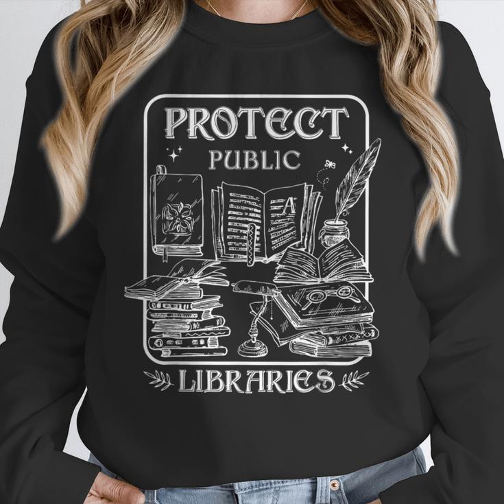 Protect Public Libraries Support Local Librarian Book Lover Unisex Sweatshirt