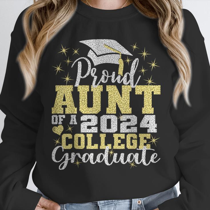 Proud Aunt Of 2024 College Graduate Family 24 Graduation Unisex Sweatshirt