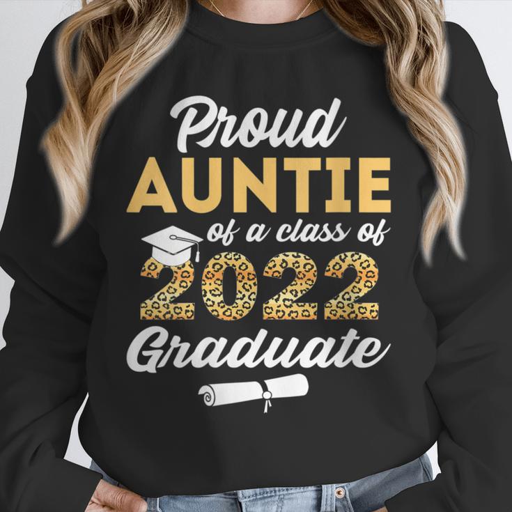 Proud Auntie Of 2022 Graduate Class 2022 Graduation Leopard Unisex Sweatshirt