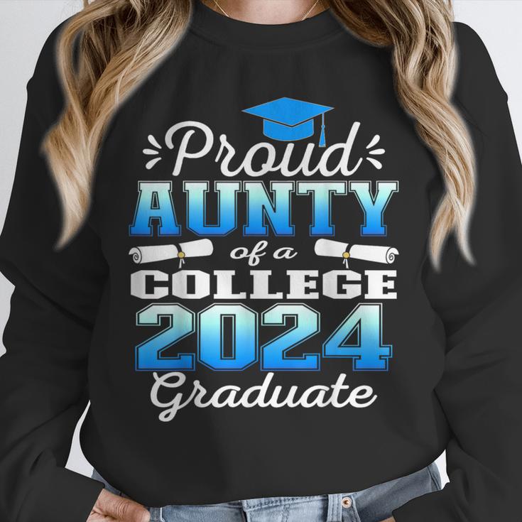 Proud Aunty Of 2024 College Graduate Family 24 Graduation Unisex Sweatshirt
