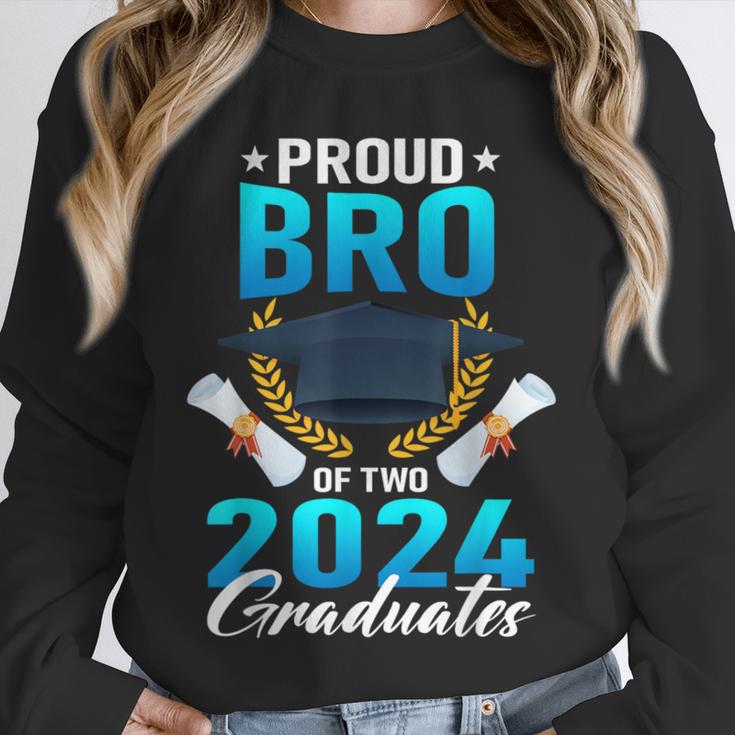 Proud Brother Of Two 2024 Graduates Twin Family Graduation Unisex Sweatshirt