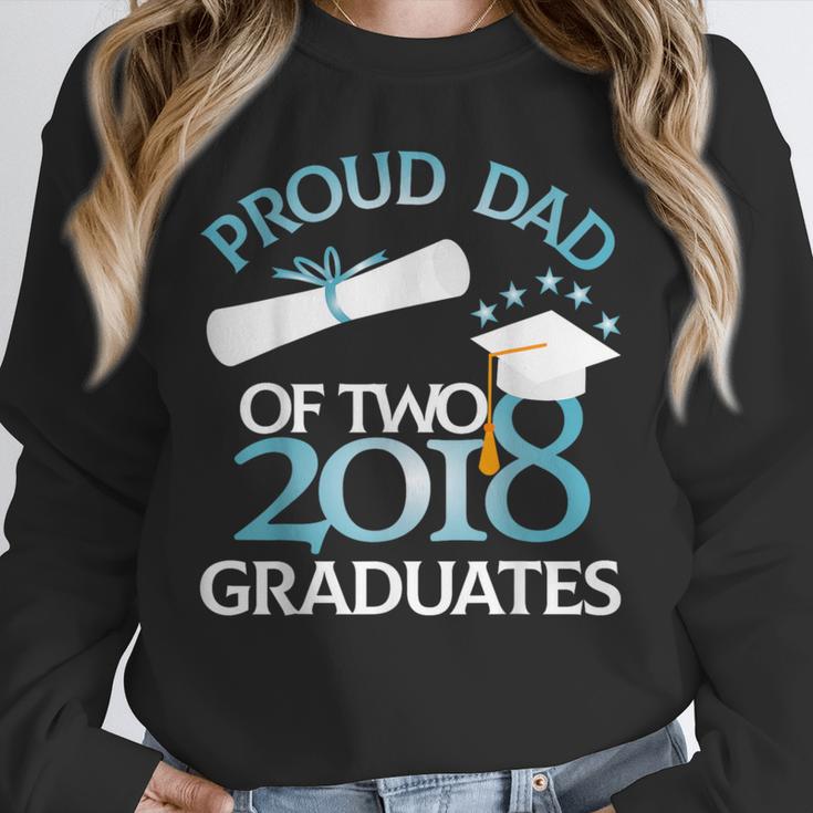 Proud Dad Of Two 2018 Graduates Twin Dads Graduation Unisex Sweatshirt
