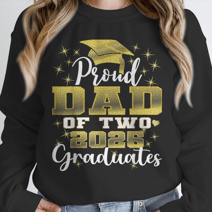 Proud Dad Of Two 2025 Graduates Graduation Family Unisex Sweatshirt