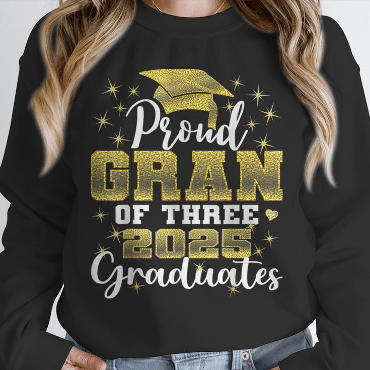 Proud Gran Of Three 2025 Graduates Graduation Family Unisex Sweatshirt