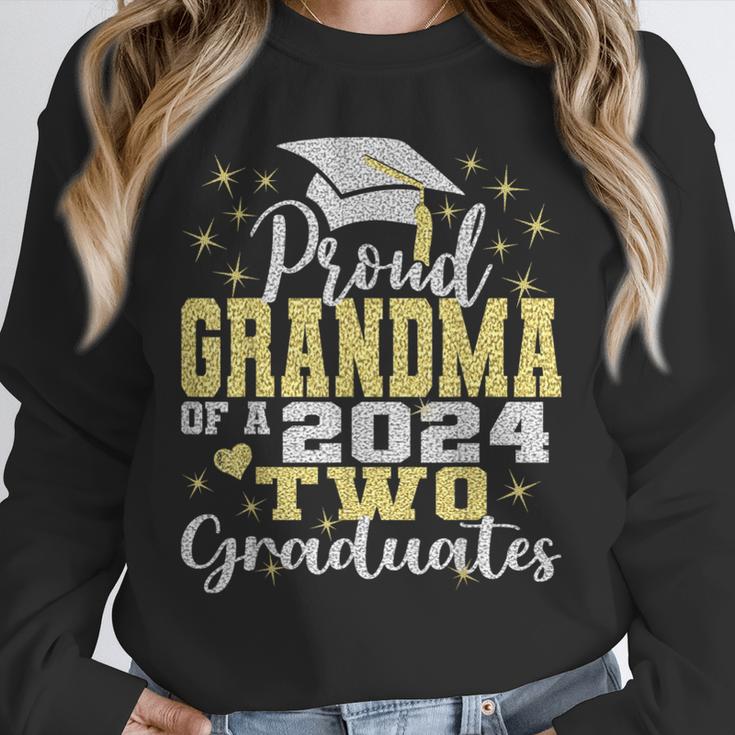 Proud Grandma Of Two 2024 Graduate Class 2024 Graduation Unisex Sweatshirt