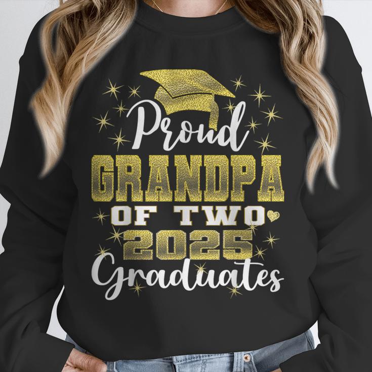 Proud Grandpa Of Two 2025 Graduates Graduation Family Unisex Sweatshirt