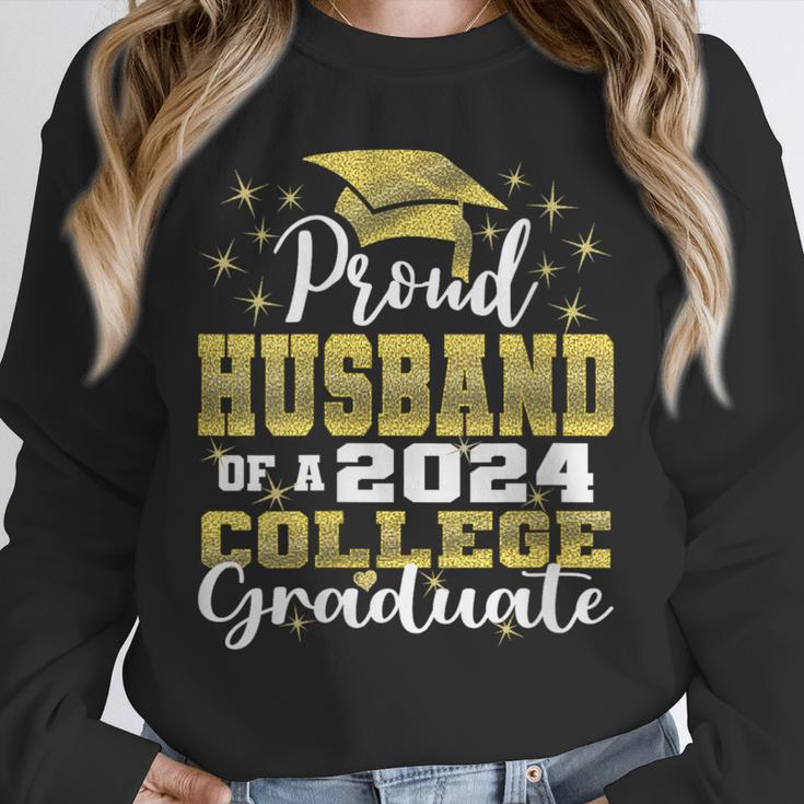Proud Husband Of 2024 College Graduate Family 24 Graduation Unisex Sweatshirt