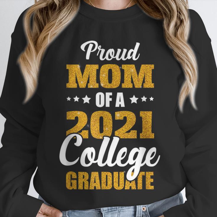 Proud Mom Of A 2021 College Graduate Senior Graduation Unisex Sweatshirt