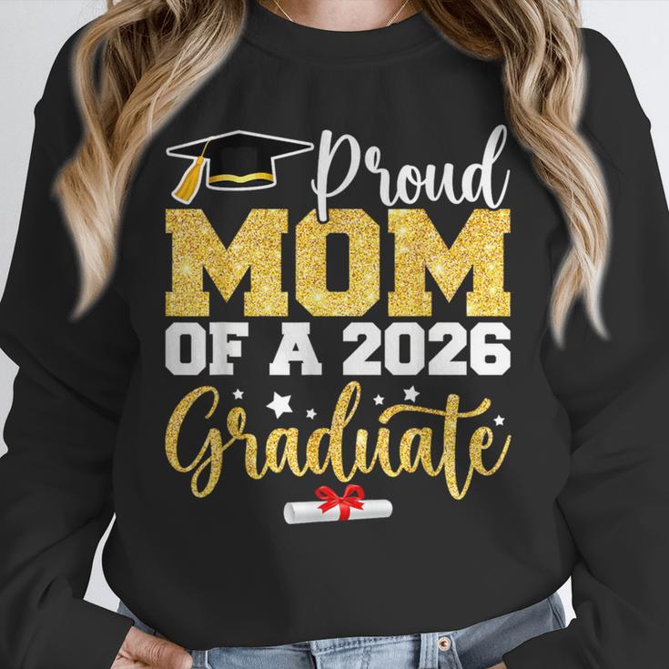 Proud Mom Of A Class Of 2026 Graduate Senior Gold Graduation Unisex Sweatshirt