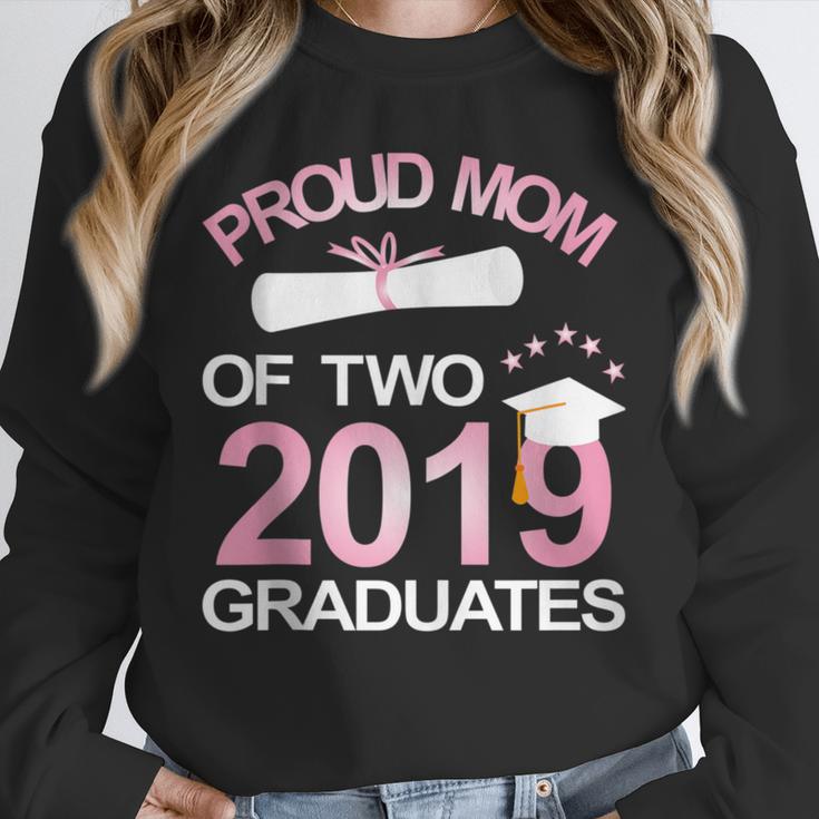 Proud Mom Of Two 2019 Graduates Twin Mama Mother Graduation Unisex Sweatshirt