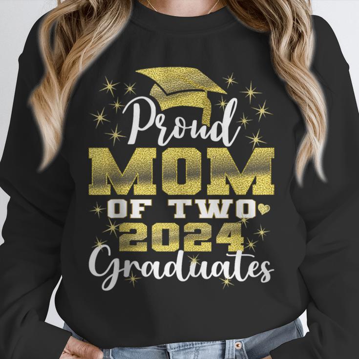 Proud Mom Of Two 2024 Graduate Class 2024 Graduation Family Unisex Sweatshirt