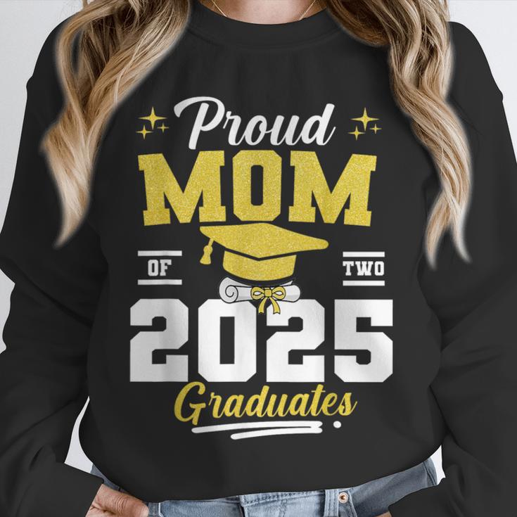 Proud Mom Of Two Class Of 2025 Graduates Twins Graduation Unisex Sweatshirt
