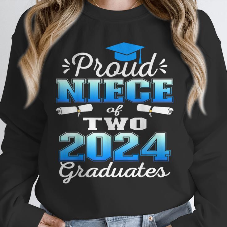 Proud Niece Of Two 2024 Graduate Class 2024 Graduation Unisex Sweatshirt