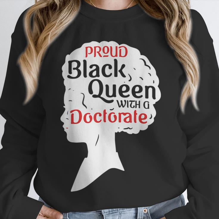 Proud Queen Shirt PhD Graduation Afro Doctorate Unisex Sweatshirt