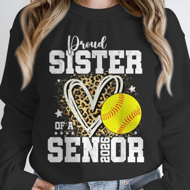 Proud Sister Of A 2026 Senior Softball Graduation Leopard Unisex Sweatshirt