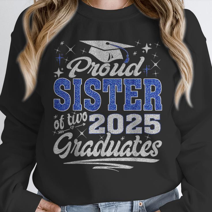 Proud Sister Of Two Class Of 2025 Graduates Twins Graduation Unisex Sweatshirt