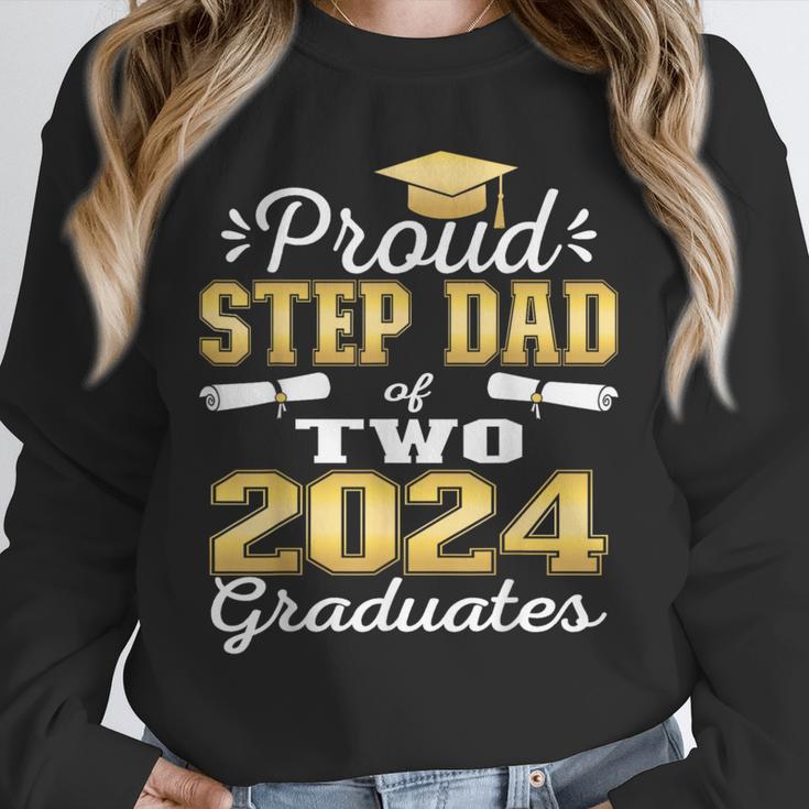 Proud Step Dad Of Two 2024 Graduate Class 2024 Graduation Unisex Sweatshirt