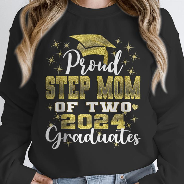 Proud Step Mom Of Two 2024 Graduate Class 2024 Graduation Unisex Sweatshirt