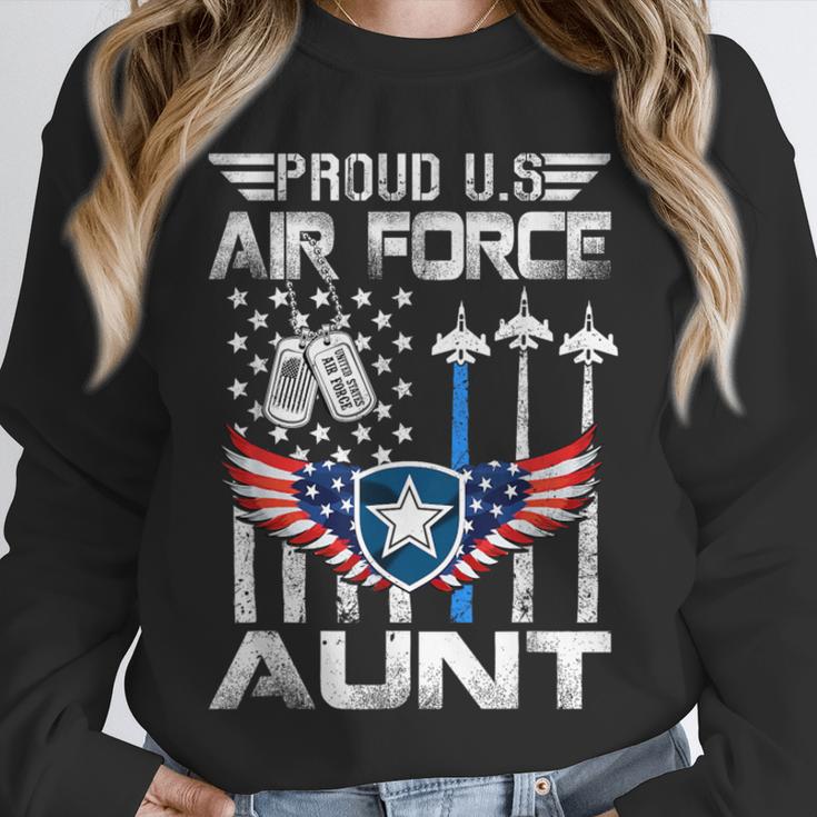 Proud US Air Force Aunt Flag Air Force Graduation Aunt Tee Unisex Sweatshirt