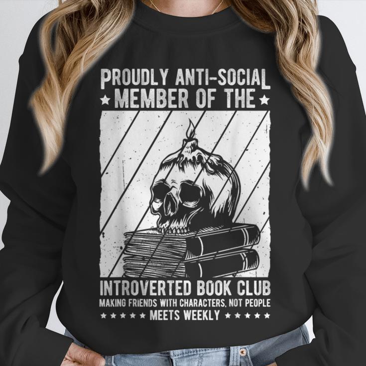 PROUDLY ANTI-SOCIAL MEMBER OF THE Introverted Book Club Unisex Sweatshirt