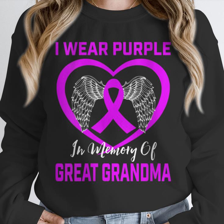 Purple In Memory Of Great Grandma Epilepsy Awareness Graphic Unisex Sweatshirt