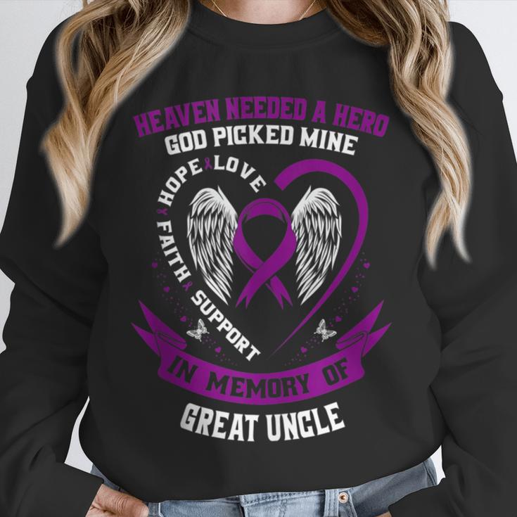 Purple In Memory Of Great Uncle Pancreatic Cancer Awareness Unisex Sweatshirt Purple In Memory Of Great Uncle Pancreatic Cancer Awareness Unisex Sweatshirt