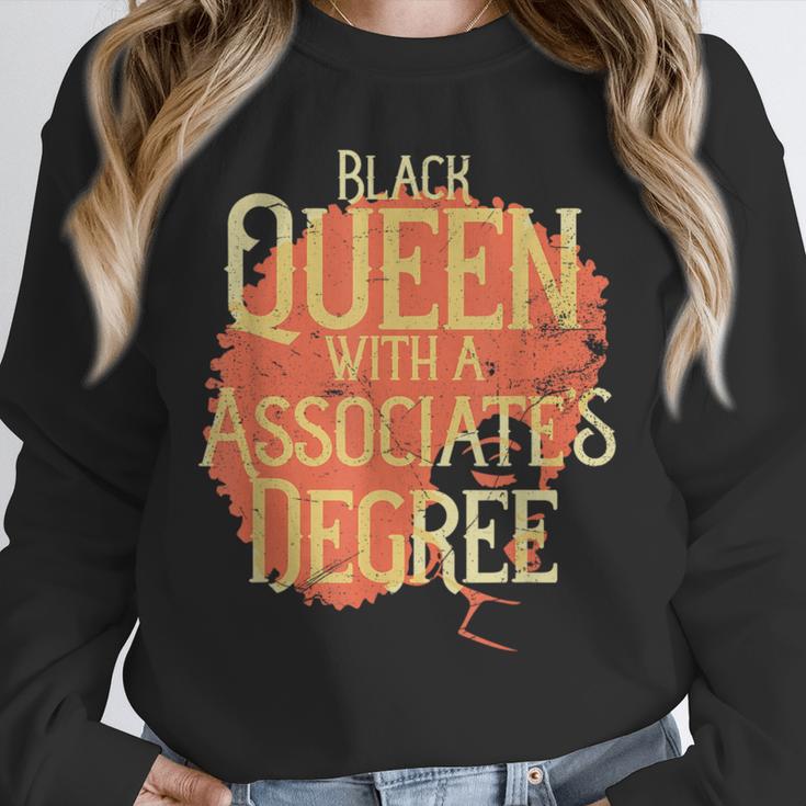 Queen Associate Degree Afrocentric GraduationShirt Unisex Sweatshirt