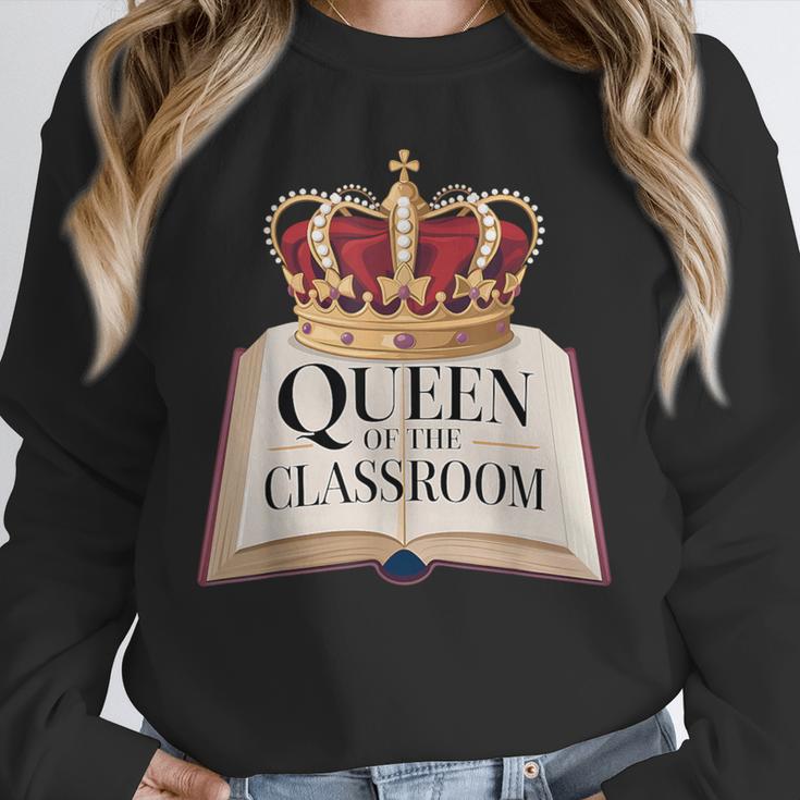 Queen Of The Classroom Appreciation Royal Crown Book Unisex Sweatshirt