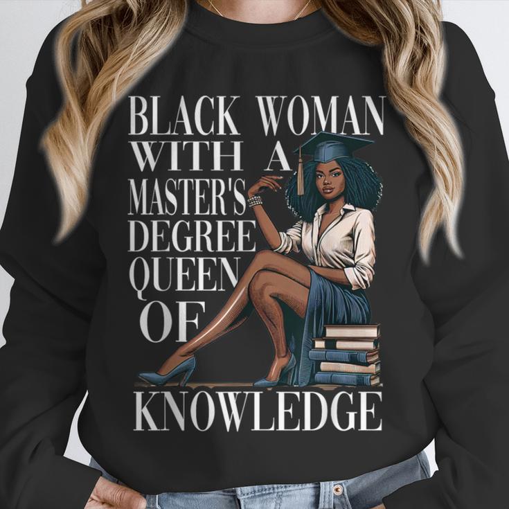 Queen Masters Degree Graduation Educated Melanin Grad Unisex Sweatshirt