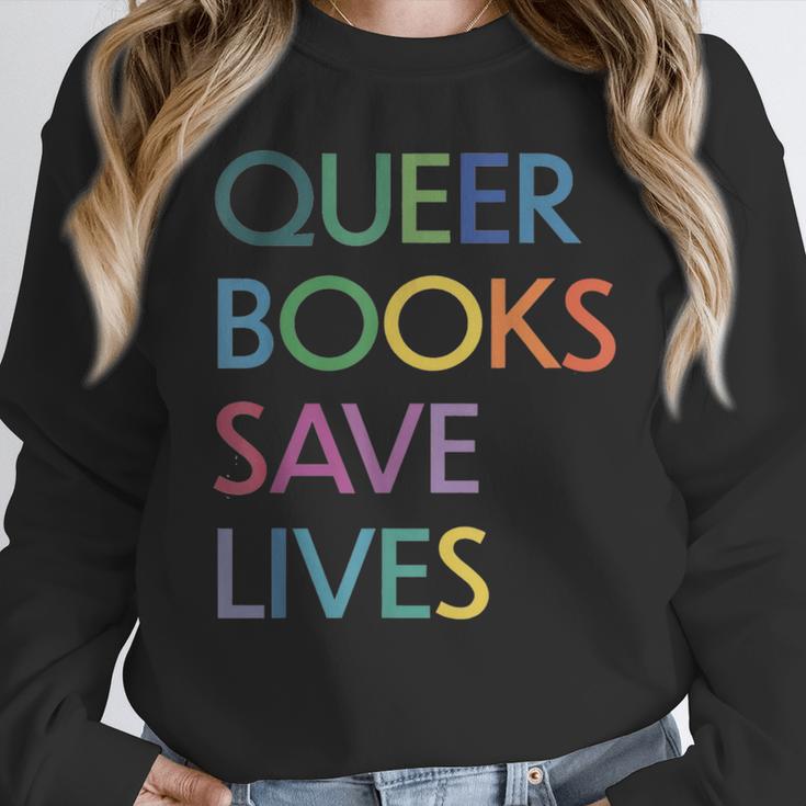 Queer Books Save Lives Read Banned Books LGBTQIA Books Unisex Sweatshirt Queer Books Save Lives Read Banned Books LGBTQIA Books Unisex Sweatshirt
