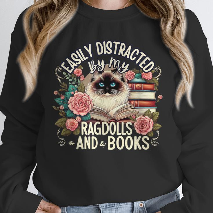 Ragdoll Lover Ragdoll Cat Ragdolls And Books Unisex Sweatshirt