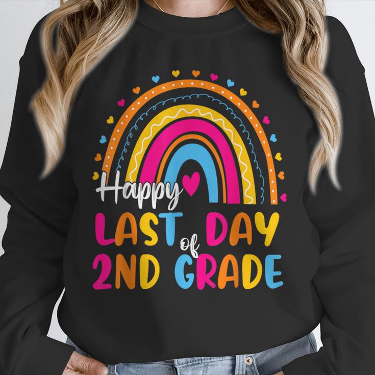 Rainbow Last Day Of 2nd Grade Teacher Student Graduation For Men Women Kids Unisex Sweatshirt