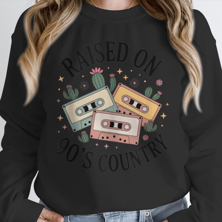 Raised On 90's Country Music Lover Nostalgia Retro Vibe Unisex Sweatshirt