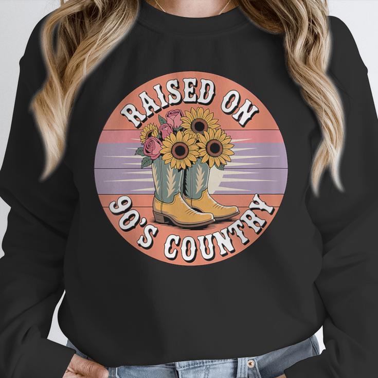 Raised On 90’s Country Women Retro Western Music Nostalgia Unisex Sweatshirt Raised On 90’s Country Women Retro Western Music Nostalgia Unisex Sweatshirt