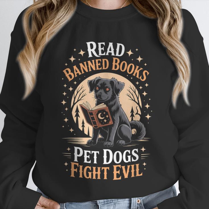 Read Banned Books PET DOGS FIGHT EVIL Read Books Reading Unisex Sweatshirt Read Banned Books PET DOGS FIGHT EVIL Read Books Reading Unisex Sweatshirt